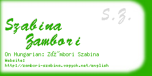 szabina zambori business card